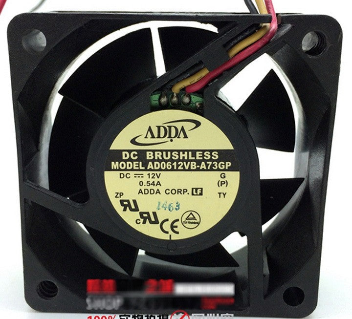 ADDA AD0612VB-A73GP 12V 0.54A 3wires Cooling Fan ADDA AD0612VB-A73GP 12V 0.54A 3wires Cooling Fan